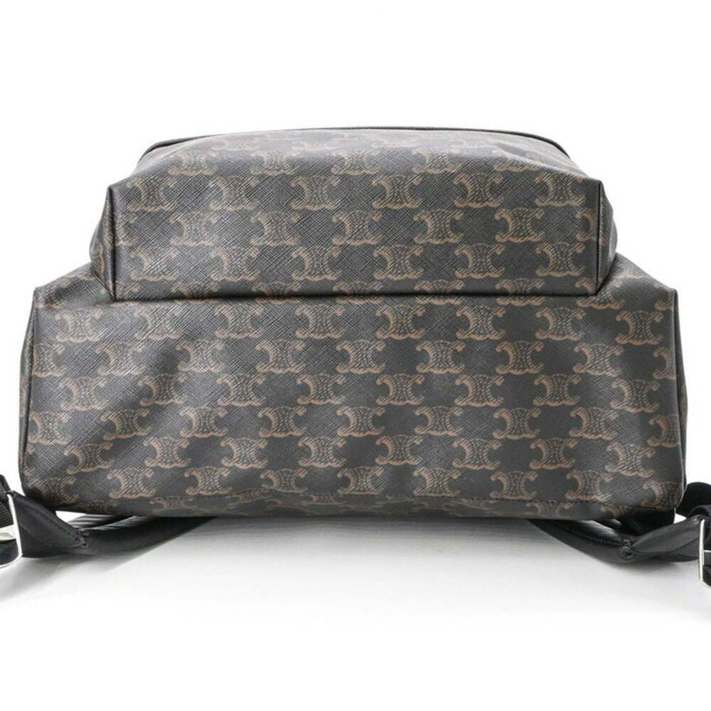 Celine Triomphe Medium Backpack, Black/Brown, 188… - image 6